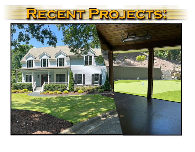 Recent Landscape Design and Installation projects performed by Living Art Landscapes - Gainesville, Georgia - Northeast Georgia